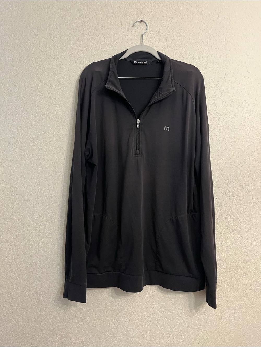 Travis Mathew Black Quarter-Zip Pullover